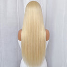 Bone Straight HD Lace Super Natural Lace Frontal Human Hair Wigs Platinum Blonde LINKTOWIG