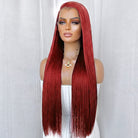 Bone Straight HD Lace Super Natural Lace Frontal Human Hair Wigs Ruby Red LINKTOWIG