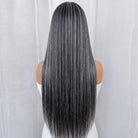 Bone Straight HD Lace Super Natural Lace Frontal Human Hair Wigs Silver Grey LINKTOWIG