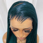 Bone Straight HD Lace Super Natural Lace Frontal Human Hair Wigs Teal Green LINKTOWIG
