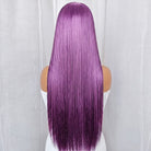 Bone Straight HD Lace Super Natural Lace Frontal Human Hair Wigs Violet Purple LINKTOWIG