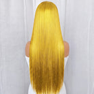 Bone Straight HD Lace Super Natural Lace Frontal Human Hair Wigs Yellow LINKTOWIG