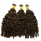 Burmese Curly 100% Raw Virgin  Human Hair Bundles - (No Weft) Bulk Hair  3 Bundles / aramel Balayage Highlights LINKTOWIG