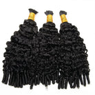 Burmese Curly 100% Raw Virgin  Human Hair Bundles - (No Weft) Bulk Hair  3 Bundles / Black LINKTOWIG