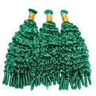 Burmese Curly 100% Raw Virgin  Human Hair Bundles - (No Weft) Bulk Hair  3 Bundles / Dark Emerald Green LINKTOWIG