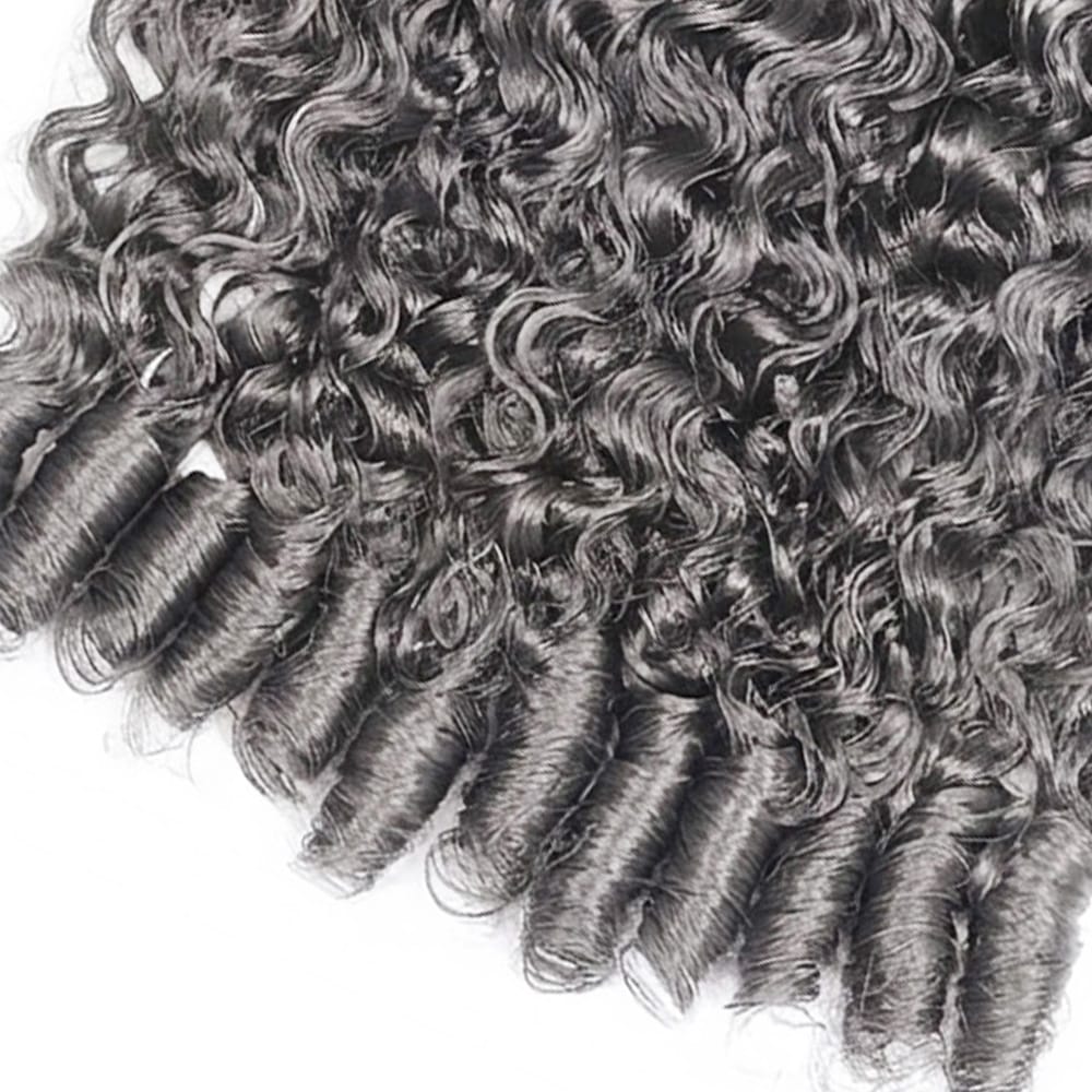 Burmese Curly 100% Raw Virgin  Human Hair Bundles - (No Weft) Bulk Hair  3 Bundles / Dark Roots LINKTOWIG