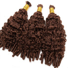 Burmese Curly 100% Raw Virgin  Human Hair Bundles - (No Weft) Bulk Hair  3 Bundles / Espresso Brown LINKTOWIG