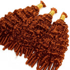Burmese Curly 100% Raw Virgin  Human Hair Bundles - (No Weft) Bulk Hair  3 Bundles / Ginger Orange LINKTOWIG