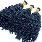 Burmese Curly 100% Raw Virgin  Human Hair Bundles - (No Weft) Bulk Hair  3 Bundles / Midnight Blue LINKTOWIG
