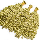 Burmese Curly 100% Raw Virgin  Human Hair Bundles - (No Weft) Bulk Hair  3 Bundles / Olive Green Blonde LINKTOWIG