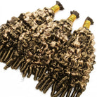 Burmese Curly 100% Raw Virgin  Human Hair Bundles - (No Weft) Bulk Hair  3 Bundles / Piano Highlight Silver Grey LINKTOWIG