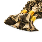 Burmese Curly 100% Raw Virgin  Human Hair Bundles - (No Weft) Bulk Hair  3 Bundles / Piano Highlight Silver Grey LINKTOWIG