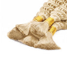 Burmese Curly 100% Raw Virgin  Human Hair Bundles - (No Weft) Bulk Hair  3 Bundles / Platinum Blonde LINKTOWIG