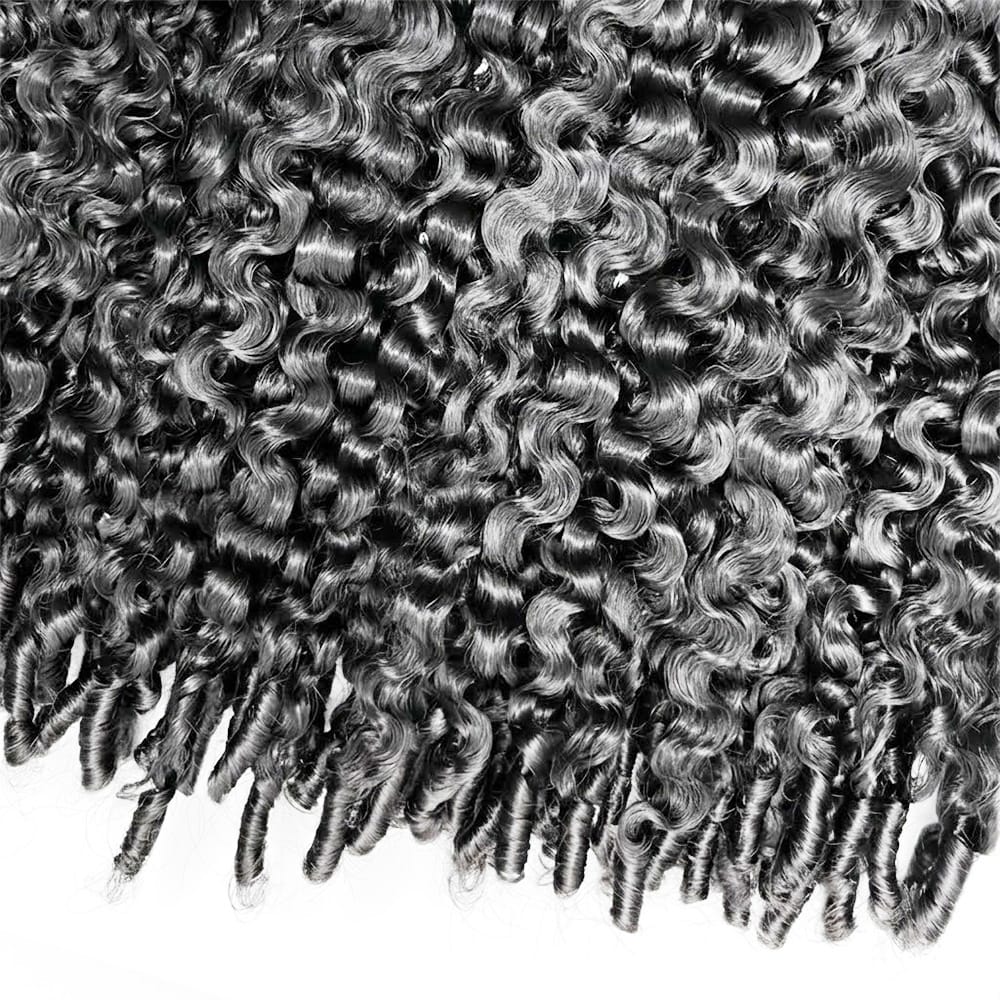 Burmese Curly 100% Raw Virgin  Human Hair Bundles - (No Weft) Bulk Hair  3 Bundles / Silver Grey LINKTOWIG