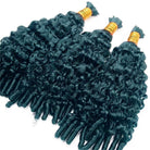 Burmese Curly 100% Raw Virgin  Human Hair Bundles - (No Weft) Bulk Hair  3 Bundles / Teal Green LINKTOWIG