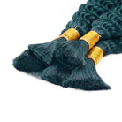 Burmese Curly 100% Raw Virgin  Human Hair Bundles - (No Weft) Bulk Hair  3 Bundles / Teal Green LINKTOWIG