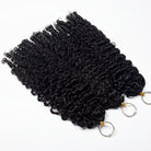 Burmese Curly Hair Bundles / Feather Hair Extensions — 100% Virgin Human Hair / Black LINKTOWIG
