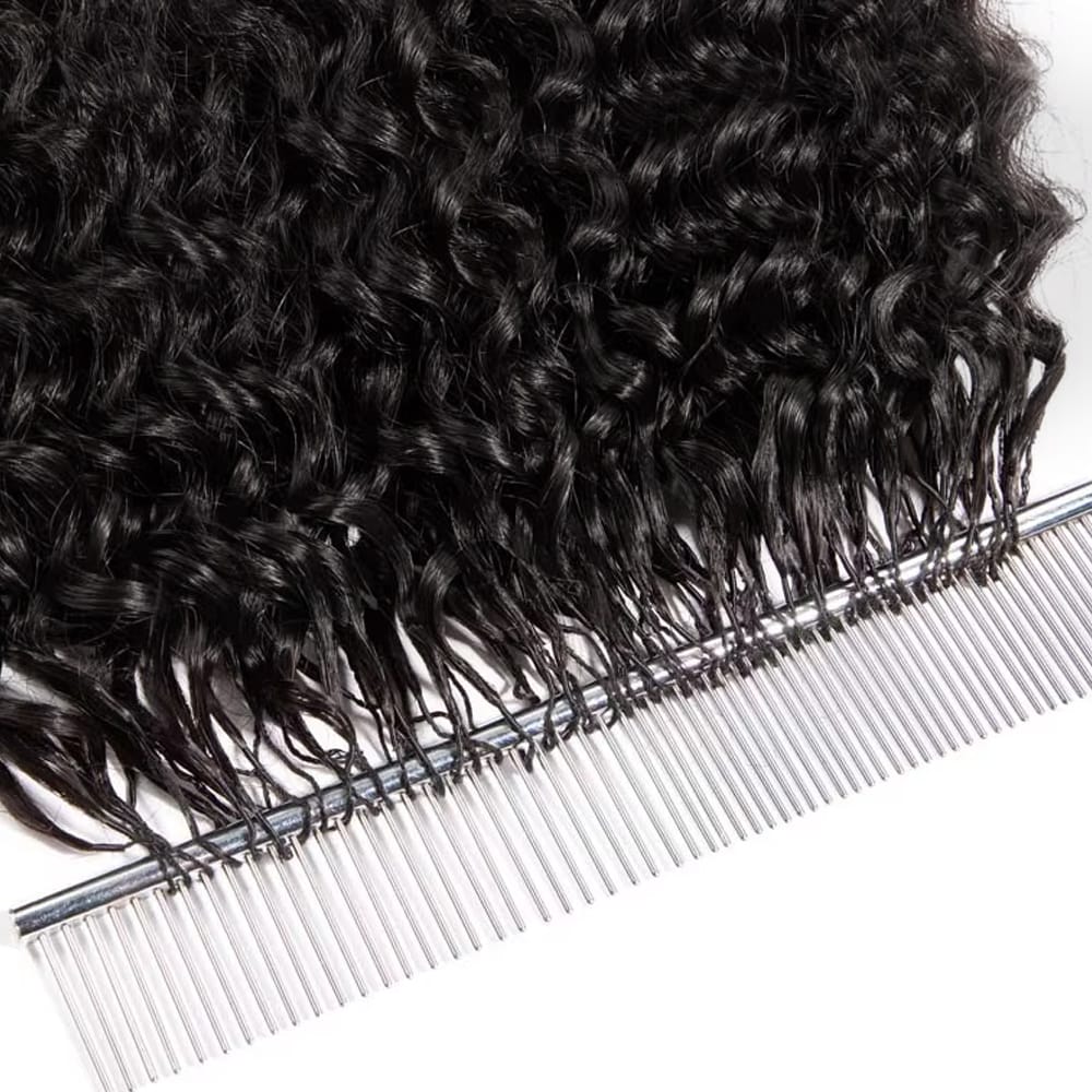 Burmese Curly Hair Bundles / Feather Hair Extensions — 100% Virgin Human Hair / Black LINKTOWIG