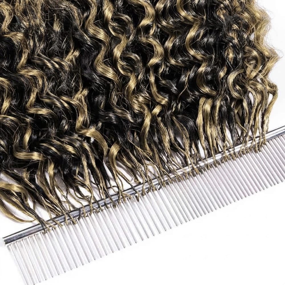 Burmese Curly Hair Bundles / Feather Hair Extensions — 100% Virgin Human Hair / Black and grey blended highlights LINKTOWIG