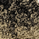 Burmese Curly Hair Bundles / Feather Hair Extensions — 100% Virgin Human Hair / Black and grey blended highlights LINKTOWIG