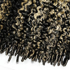 Burmese Curly Hair Bundles / Feather Hair Extensions — 100% Virgin Human Hair / Black and grey blended highlights LINKTOWIG