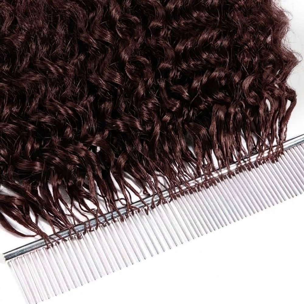 Burmese Curly Hair Bundles / Feather Hair Extensions — 100% Virgin Human Hair / Burgundy LINKTOWIG