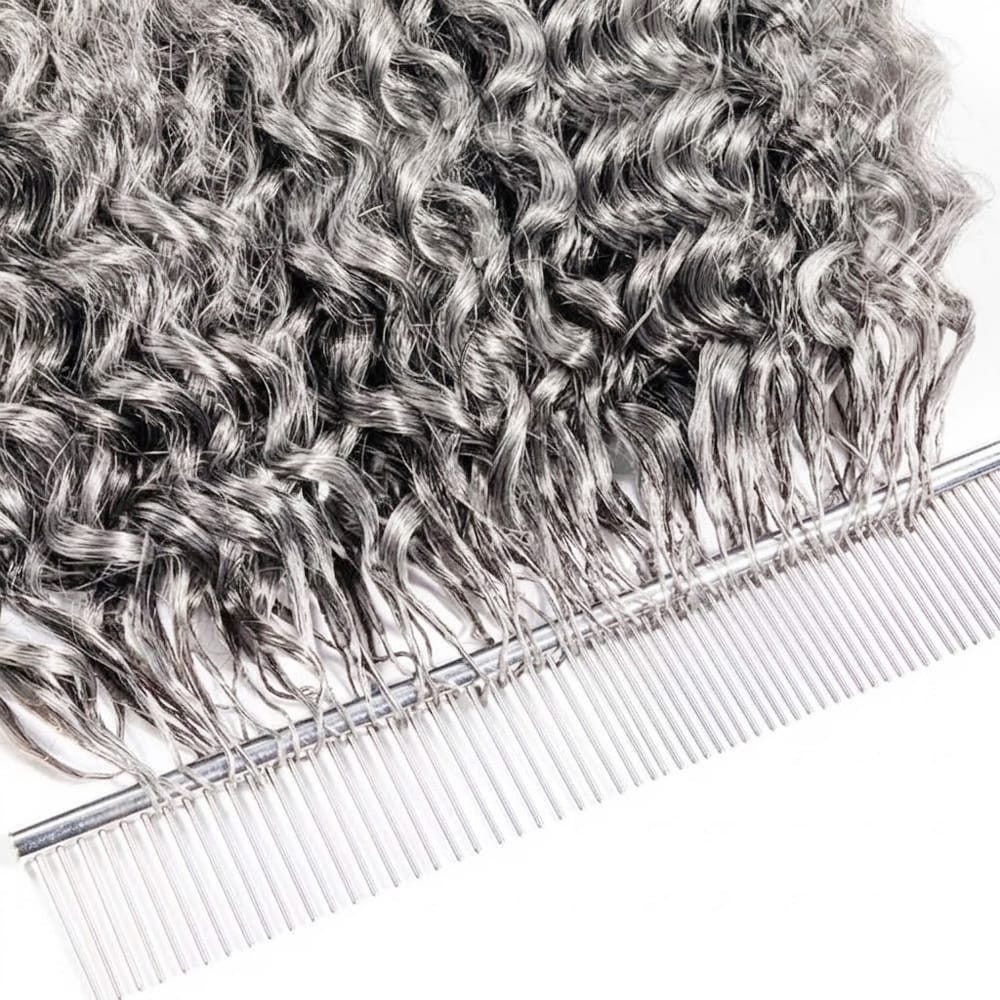 Burmese Curly Hair Bundles / Feather Hair Extensions — 100% Virgin Human Hair / Charcoal Grey LINKTOWIG