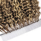Burmese Curly Hair Bundles / Feather Hair Extensions — 100% Virgin Human Hair / Chocolate Brown LINKTOWIG
