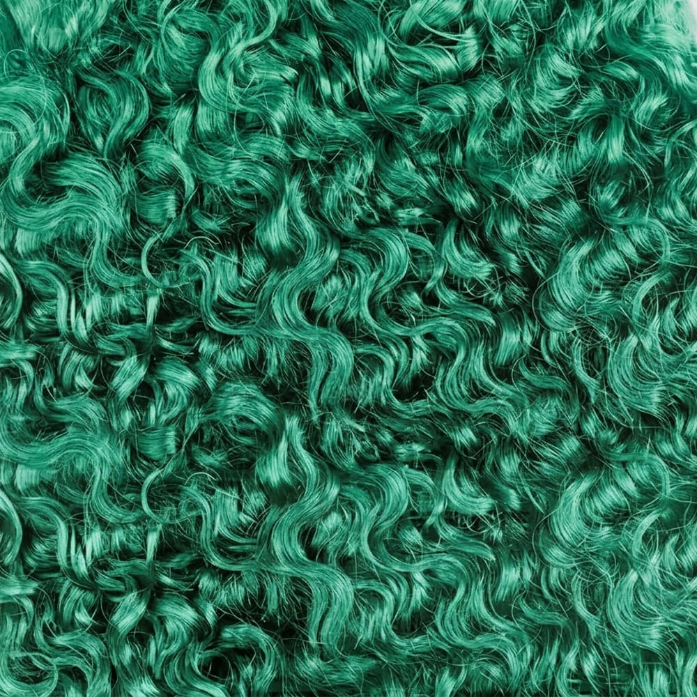 Burmese Curly Hair Bundles / Feather Hair Extensions — 100% Virgin Human Hair / Dark Emerald Green LINKTOWIG