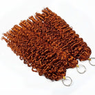 Burmese Curly Hair Bundles / Feather Hair Extensions — 100% Virgin Human Hair / Ginger Orange LINKTOWIG
