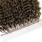 Burmese Curly Hair Bundles / Feather Hair Extensions — 100% Virgin Human Hair / Medium Chestnut Brown LINKTOWIG