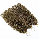 Burmese Curly Hair Bundles / Feather Hair Extensions — 100% Virgin Human Hair / Medium Chestnut Brown LINKTOWIG