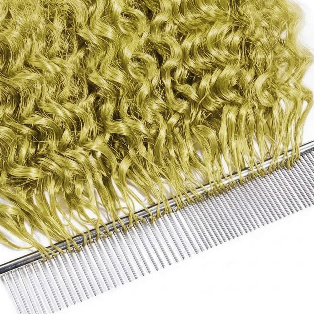 Burmese Curly Hair Bundles / Feather Hair Extensions — 100% Virgin Human Hair / Olive Green Blonde LINKTOWIG
