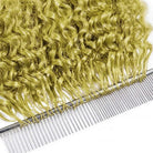 Burmese Curly Hair Bundles / Feather Hair Extensions — 100% Virgin Human Hair / Olive Green Blonde LINKTOWIG