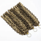 Burmese Curly Hair Bundles / Feather Hair Extensions — 100% Virgin Human Hair / Piano Highlight Silver Grey LINKTOWIG