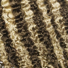 Burmese Curly Hair Bundles / Feather Hair Extensions — 100% Virgin Human Hair / Piano Highlight Silver Grey LINKTOWIG