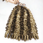 Burmese Curly Hair Bundles / Feather Hair Extensions — 100% Virgin Human Hair / Piano Highlight Silver Grey LINKTOWIG