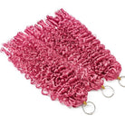 Burmese Curly Hair Bundles / Feather Hair Extensions — 100% Virgin Human Hair / pink LINKTOWIG