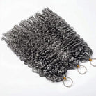 Burmese Curly Hair Bundles / Feather Hair Extensions — 100% Virgin Human Hair / Silver Grey LINKTOWIG
