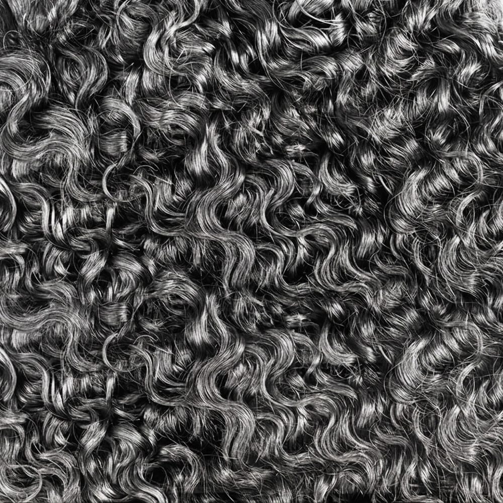Burmese Curly Hair Bundles / Feather Hair Extensions — 100% Virgin Human Hair / Silver Grey LINKTOWIG