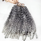 Burmese Curly Hair Bundles / Feather Hair Extensions — 100% Virgin Human Hair / Silver Grey LINKTOWIG