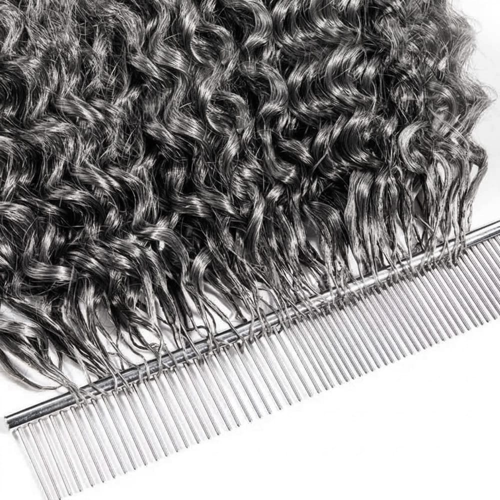 Burmese Curly Hair Bundles / Feather Hair Extensions — 100% Virgin Human Hair / Silver Grey LINKTOWIG