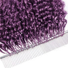 Burmese Curly Hair Bundles / Feather Hair Extensions — 100% Virgin Human Hair / Violet Purple LINKTOWIG