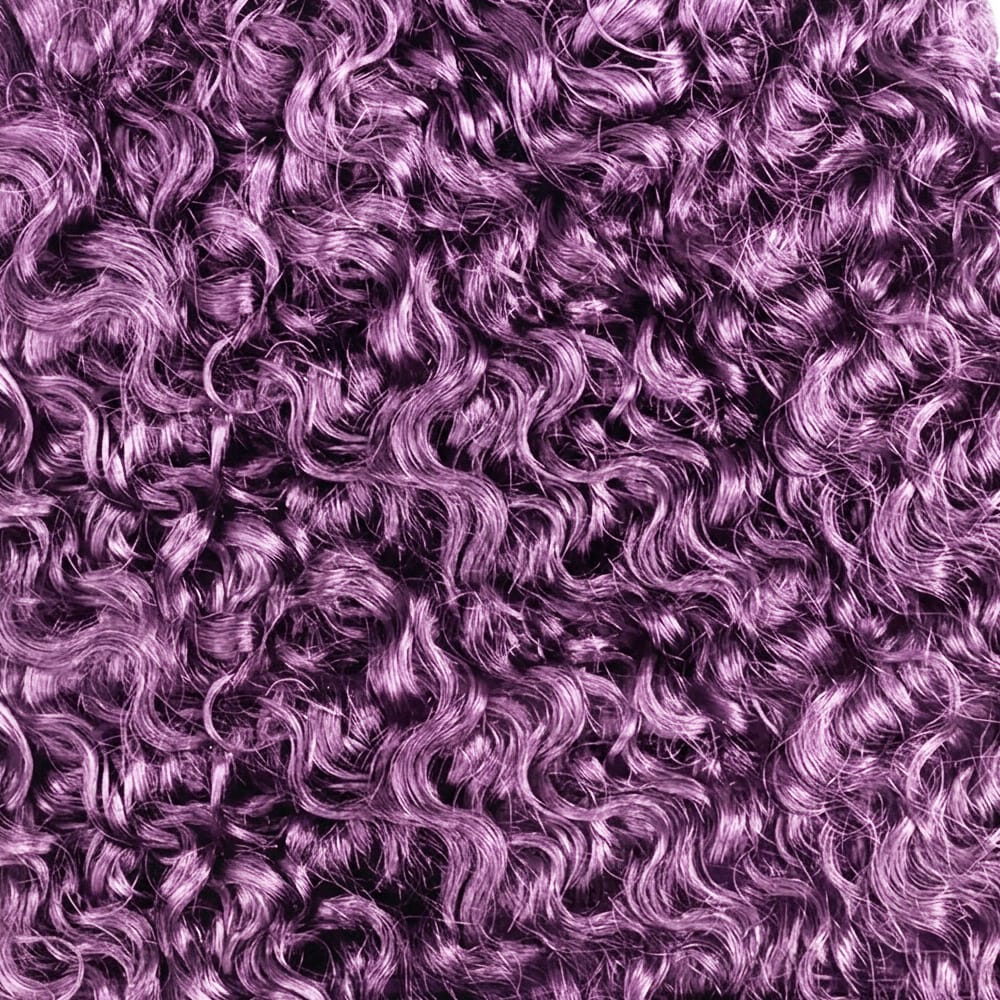 Burmese Curly Hair Bundles / Feather Hair Extensions — 100% Virgin Human Hair / Violet Purple LINKTOWIG