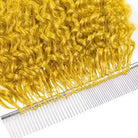 Burmese Curly Hair Bundles / Feather Hair Extensions — 100% Virgin Human Hair / Yellow LINKTOWIG