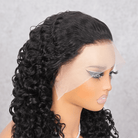 Burmese Curly HD Lace Super Natural Lace Frontal Human Hair Wigs Black LINKTOWIG