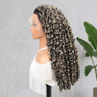 Burmese Curly HD Lace Super Natural Lace Frontal Human Hair Wigs Black and grey blended highlights LINKTOWIG