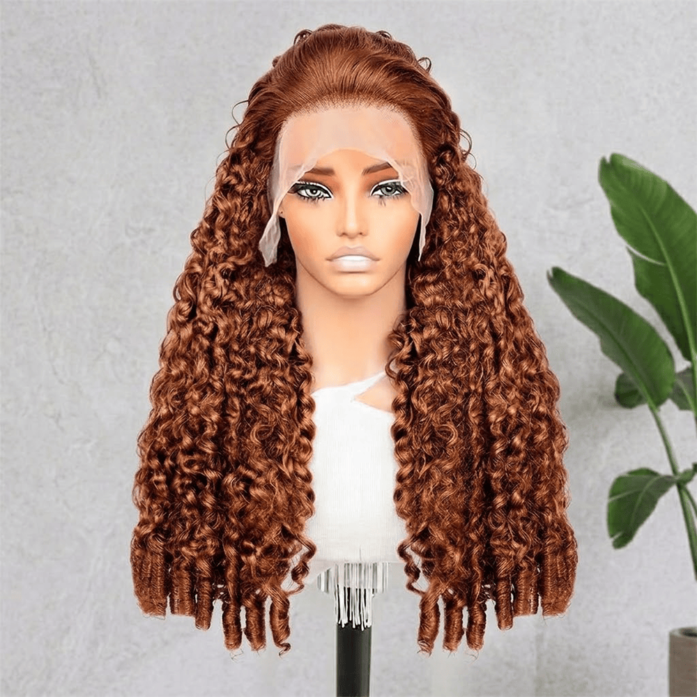 Burmese Curly HD Lace Super Natural Lace Frontal Human Hair Wigs Burgundy LINKTOWIG