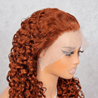 Burmese Curly HD Lace Super Natural Lace Frontal Human Hair Wigs Burgundy LINKTOWIG