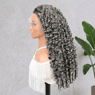 Burmese Curly HD Lace Super Natural Lace Frontal Human Hair Wigs Charcoal Grey LINKTOWIG